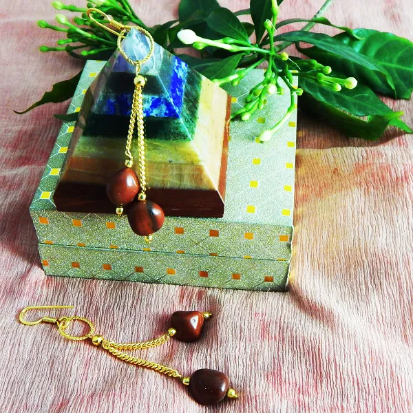 Maroon_Gemstone_Tumble_Red_Jasper_Earrings_For_Women