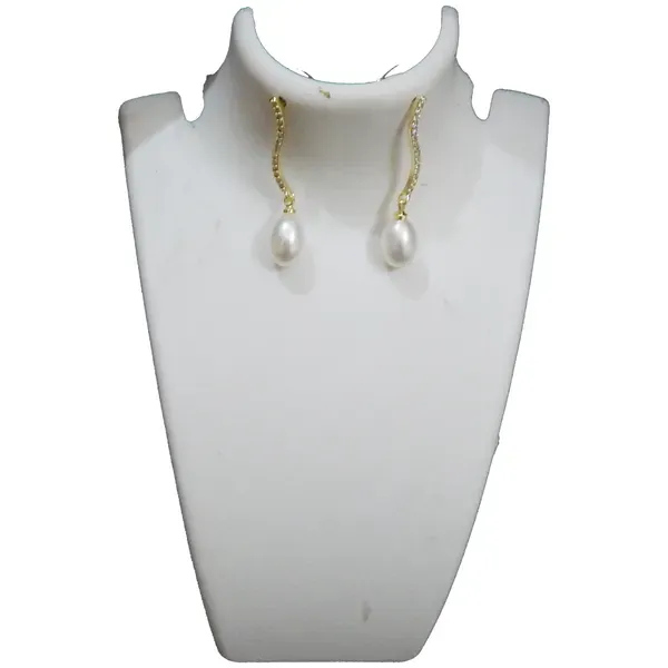 White_Ad_And_Real_Pearl_Hanging_Stud_Earrings_For_Women