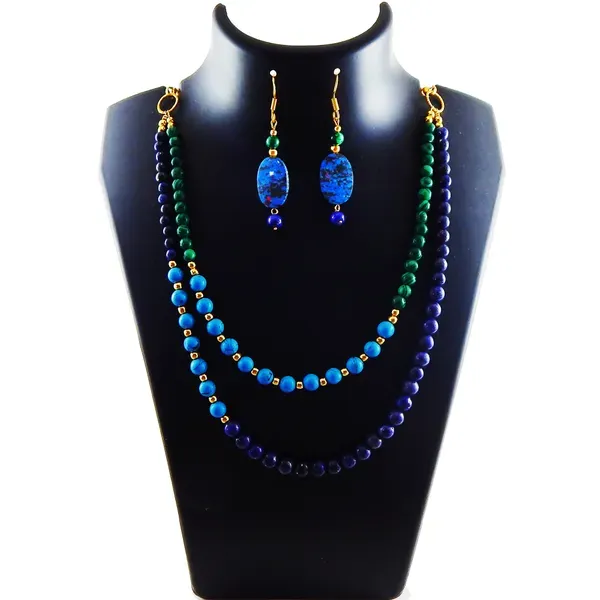 Blue_Gemstone_Shade_Beads_Two_Lines_Necklace_For_Women