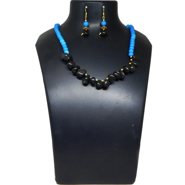 Black_Blue_Gemstone_Turquoise_Agate_Beads_Necklace_For_Women