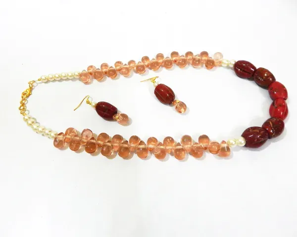 Orange_Drop_Glass_Beads_With_Big_Hole_Necklace_For_Women
