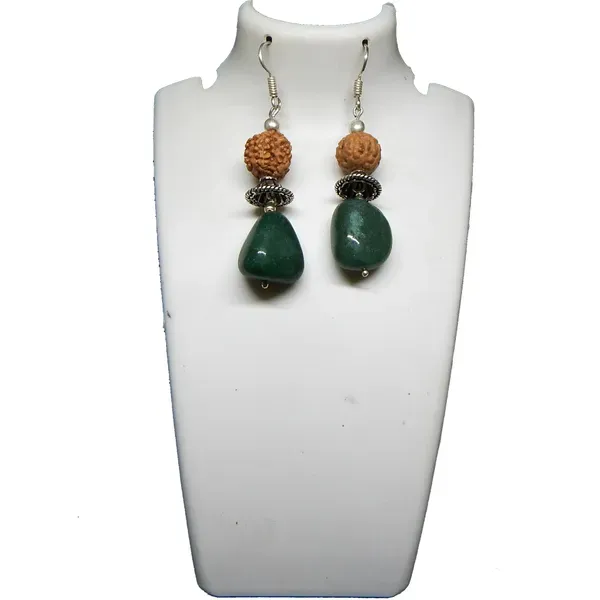 Yellow_Rudraksha_Aventurine_Stone_Earrings_For_Women
