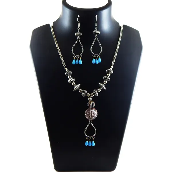 Multicolor_Metal_Beads_Chain_With_Pendant_Necklace_For_Women