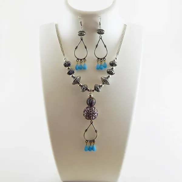 Multicolor_Metal_Beads_Chain_With_Pendant_Necklace_For_Women