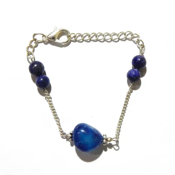 Blue_Gemstone_Agate_Tumble_Lapis_Lazuli_Beads_Chain_Bracelet_For_Women