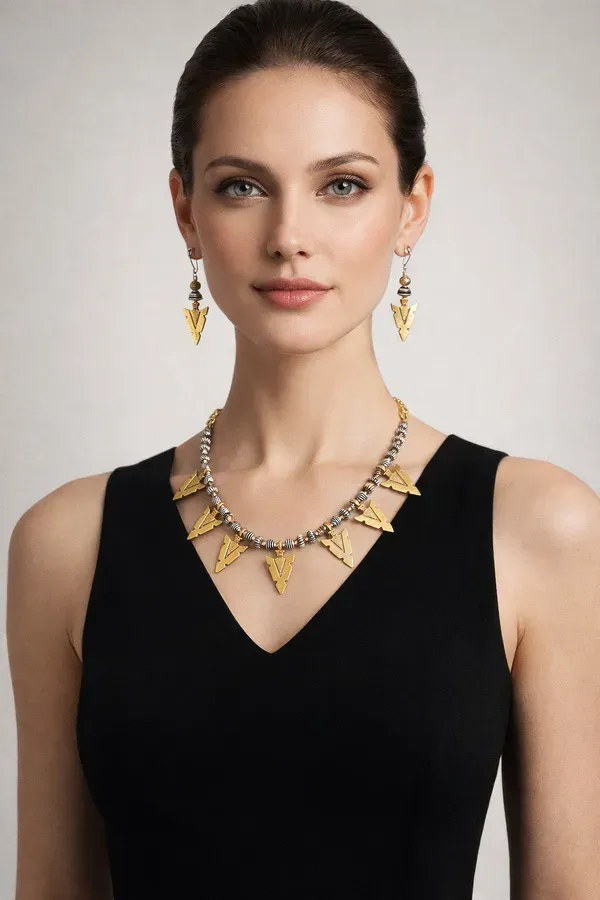 Gold_Silver_Metal_Beads_Fancy_Necklace_For_Women