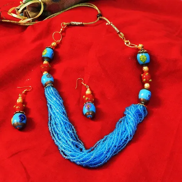 Sky_Blue_Glass_Seed_Beads_Necklace_For_Women