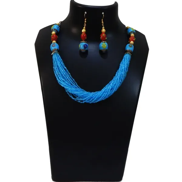 Sky_Blue_Glass_Seed_Beads_Necklace_For_Women