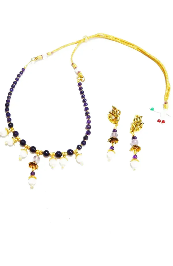 Multicolor_Gemstone_Amethyst_White_King_Beads_For_Crown_Chakra_Choker_Nec