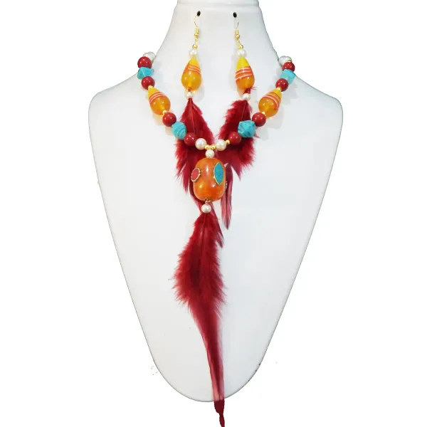 Multicolor_Synthetic_Pearl_Glass_Beaded_With_Resin_Bead_Feather_Pendent_N