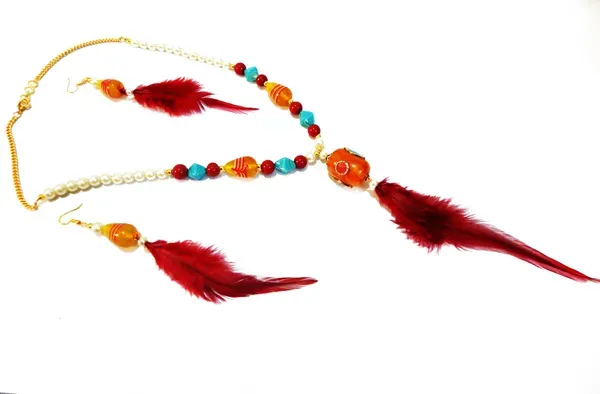 Multicolor_Synthetic_Pearl_Glass_Beaded_With_Resin_Bead_Feather_Pendent_N