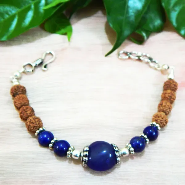 Blue_Gemstone_Agate_Rudraksha_Beads_Bracelet_For_Women