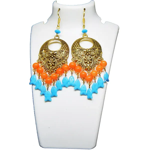 Orange_Blue_Glass_Beaded_Chandbali_Earrings_For_Women
