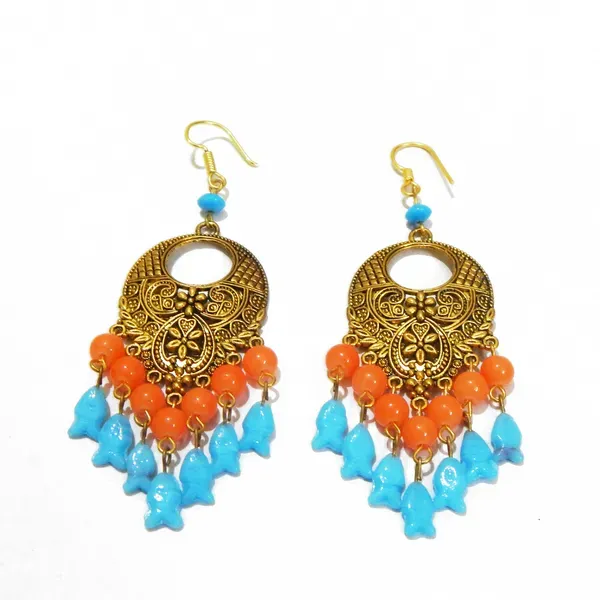 Orange_Blue_Glass_Beaded_Chandbali_Earrings_For_Women