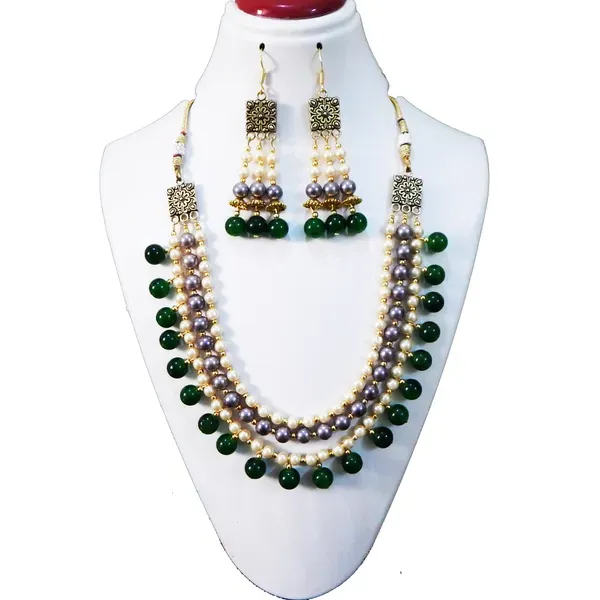 Multicolor_Synthetic_Pearl_Glass_Beaded_Necklace_For_Women