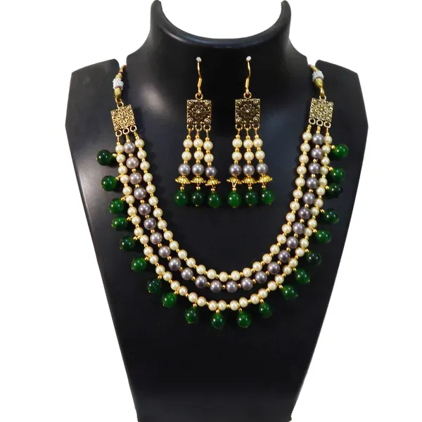 Multicolor_Synthetic_Pearl_Glass_Beaded_Necklace_For_Women