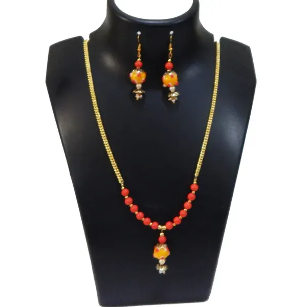 Red_Glass_Beads_Pendant_Necklace_For_Women