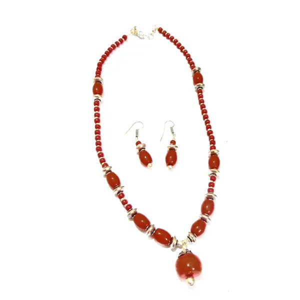 Brown_Red_Coral_Glass_Beads_Fancy_Necklace_For_Women
