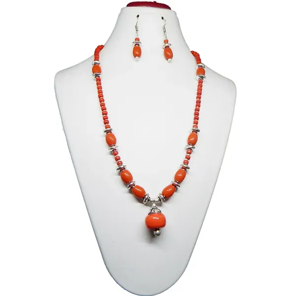 Brown_Red_Coral_Glass_Beads_Fancy_Necklace_For_Women