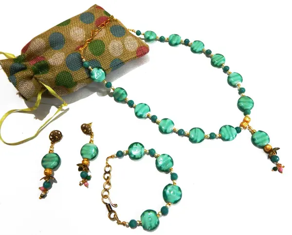 Sea_Green_Fancy_Lampwork_Glass_Beads_Necklace_For_Women