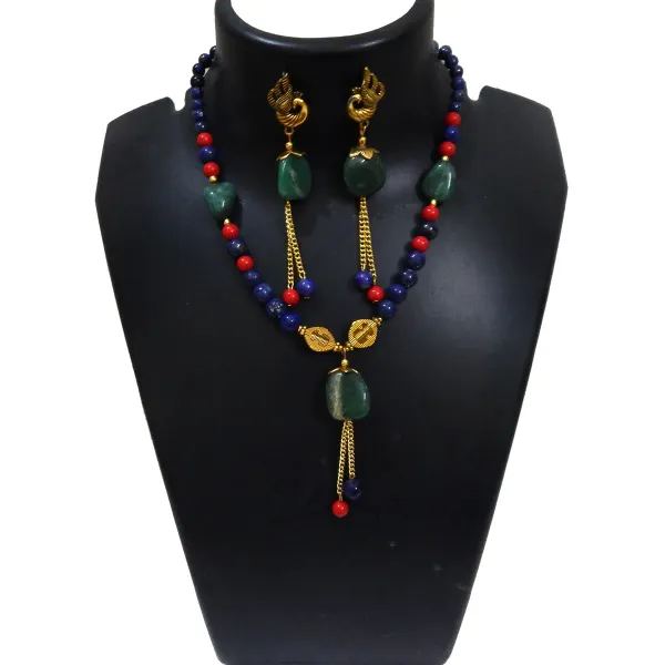 Red_Coral_Gemstone_Lapis_Lazuli_Beads_With_Green_Aventurian_Tumble_Neckla