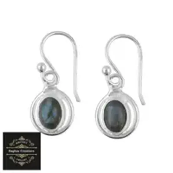 Natural_Labradorite_Gem_Stone_Silver__Earrings_For_Women