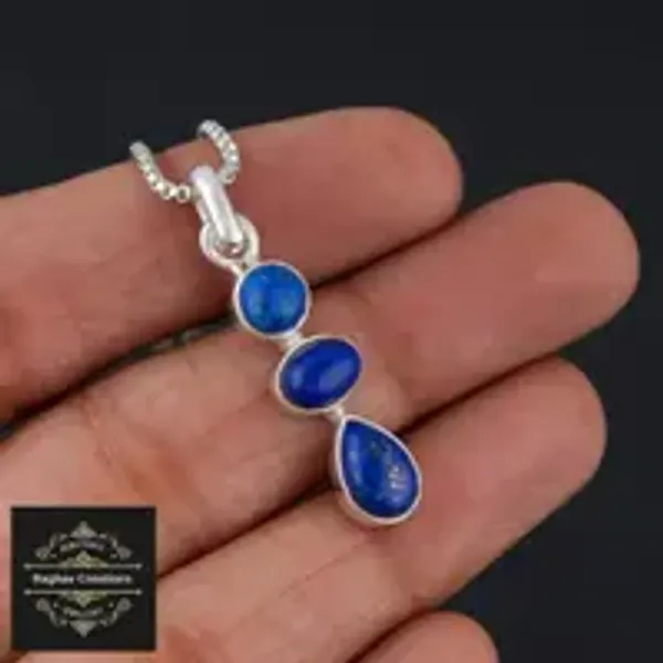 Lapis_Lazuli_Silver_Gemstone_Pendent_For_Women