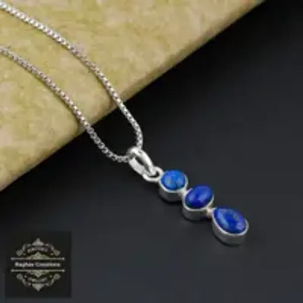 Lapis_Lazuli_Silver_Gemstone_Pendent_For_Women