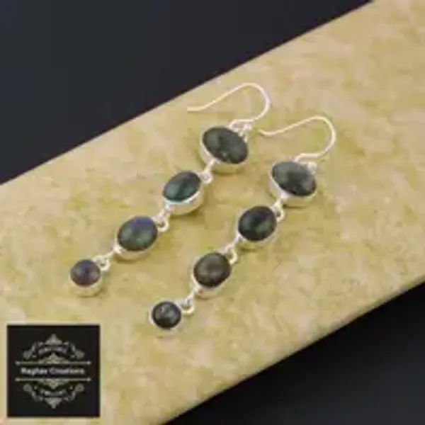 Natural_Labrodorite_Gem_Stone_Silver_Earrings_For_Women