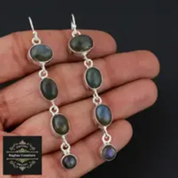 Natural_Labrodorite_Gem_Stone_Silver_Earrings_For_Women