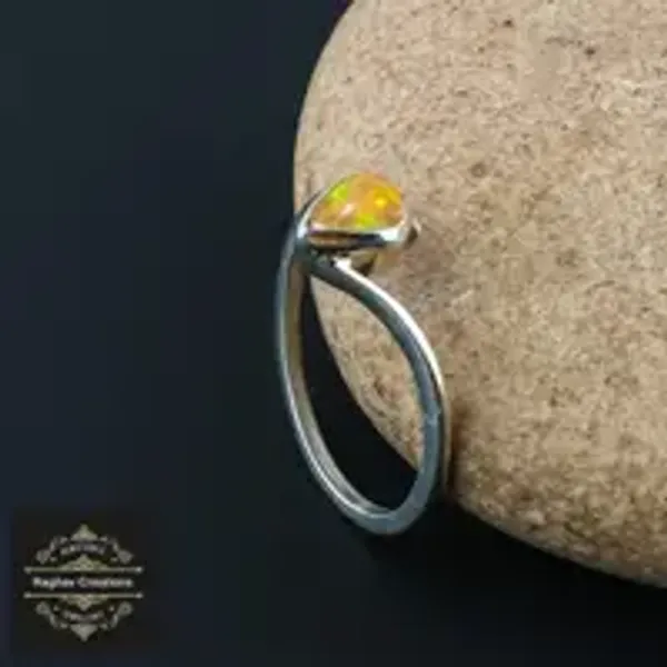Natural_Opal_Gem_Stone_Silver__Ring_For_Unisex