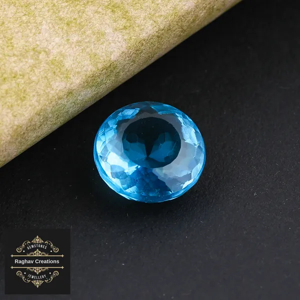Blue_Topaz_11.47_Carat_Dimension_13.34*13.38*7.42_MM_certificate_number:-208292