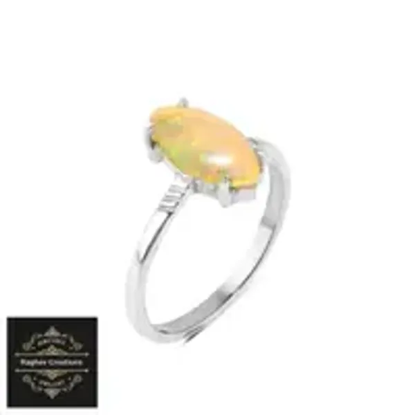 Natural_Opal_Gem_Stone_Silver__Ring_For_Unisex