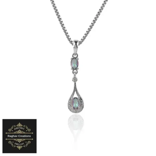 Mystic_Topaz_Natural_Gem_Stone_Silver__Pendent_For_Women