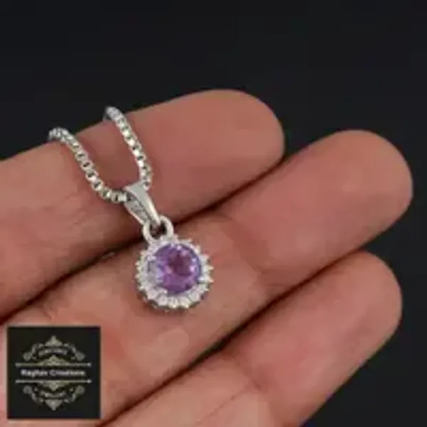 Natural_Amethyst_Gem_Stone_Silver__Cluster_Set_(_Ring,_Earring,Pendent)_For_Women
