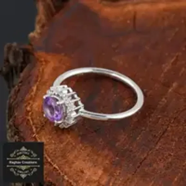 Natural_Amethyst_Gem_Stone_Silver__Cluster_Set_(_Ring,_Earring,Pendent)_For_Women