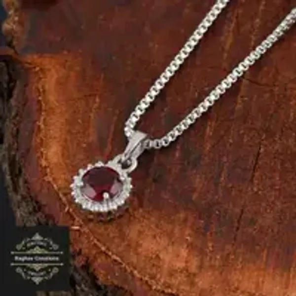 Garnet_Natural_Gem_Stone_Silver_Cluster_Set_(_Ring,_Earring,Pendent)_For_Women