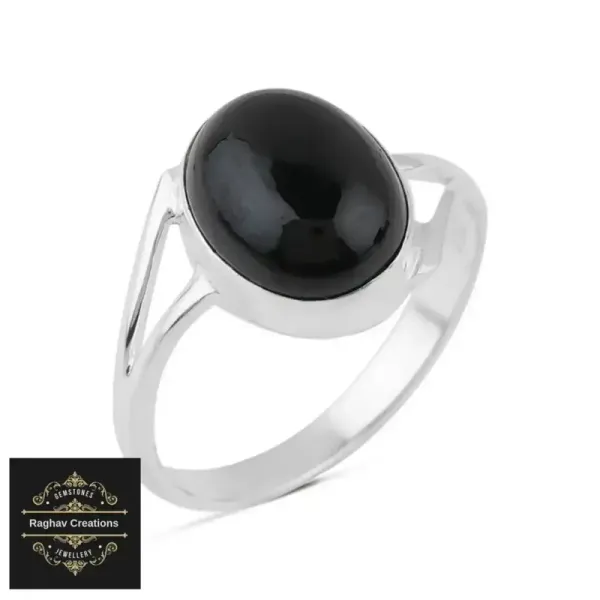 Natural__Black_Onyx_Gem_Stone_Silver_Ring_For_Unisex