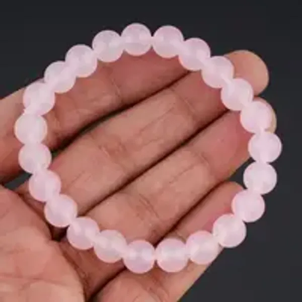 Natural_Rose_Quartz_Gem_Stone_Bracelet_For_Unisex