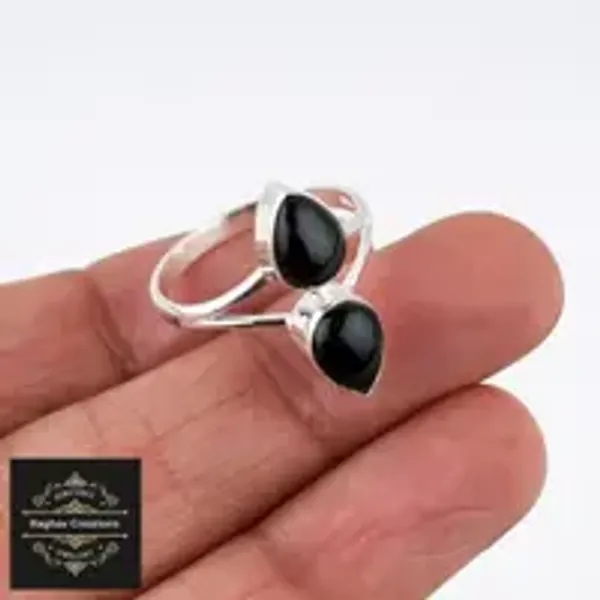 Black_Onyx_Natural_Gem_Stone_Silver__Ring_For_Unisex