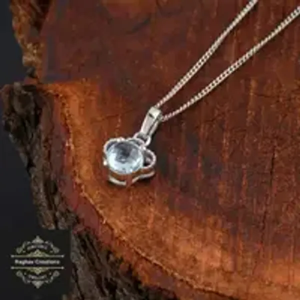 SilverBlue_Topaz_Natural_Gem_Stone_Pendent_For_Women