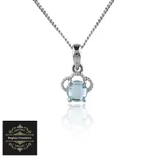 SilverBlue_Topaz_Natural_Gem_Stone_Pendent_For_Women