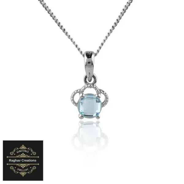 SilverBlue_Topaz_Natural_Gem_Stone_Pendent_For_Women