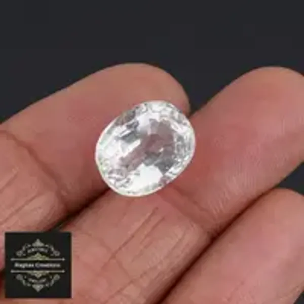 White_Topaz_Natural_Gem_Stone_For_Unisex
