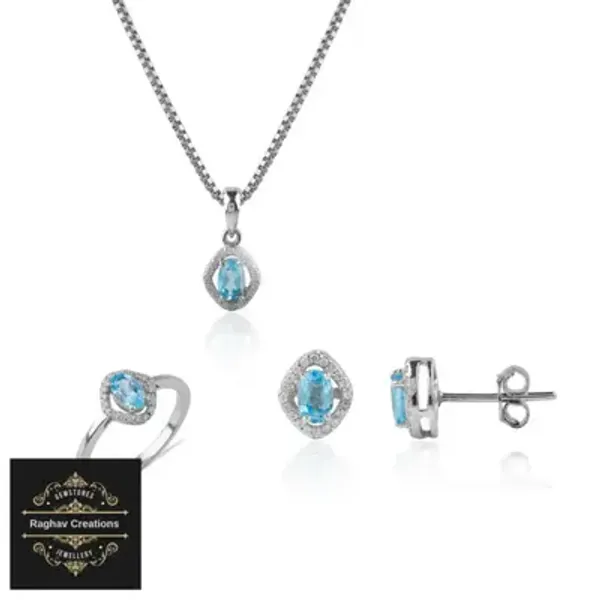 Blue_Topaz_Natural_Gem_Stone_Silver__Cluster_Set_(_Ring,_Earring,Pendent)_For_Women