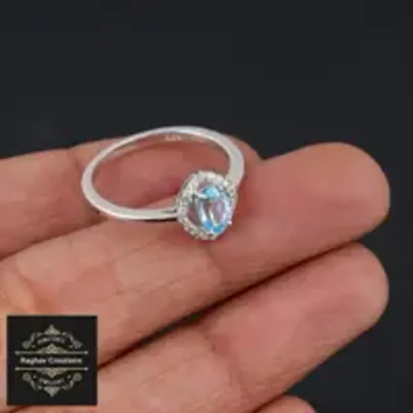 Blue_Topaz_Natural_Gem_Stone_Silver__Cluster_Set_(_Ring,_Earring,Pendent)_For_Women