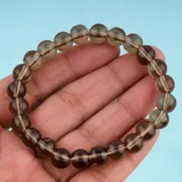 Natural_Smokey_Quartz_Gem_Stone_Bracelet_For_Unisex