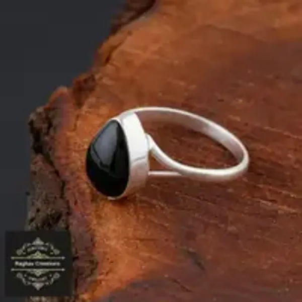 Black_Onyx_Natural_Gem_Stone_Silver__Ring_For_Unisex