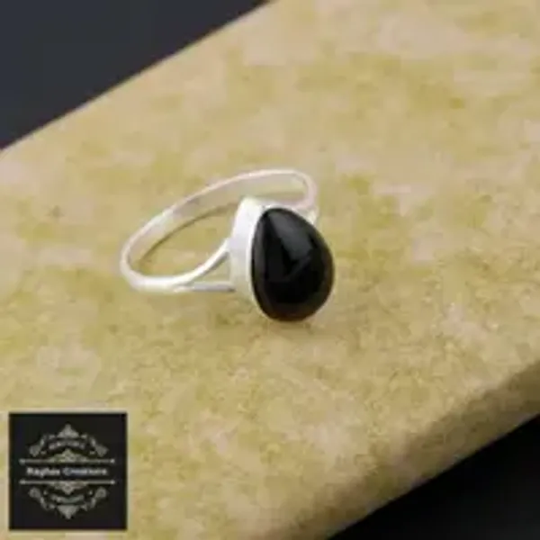 Black_Onyx_Natural_Gem_Stone_Silver__Ring_For_Unisex