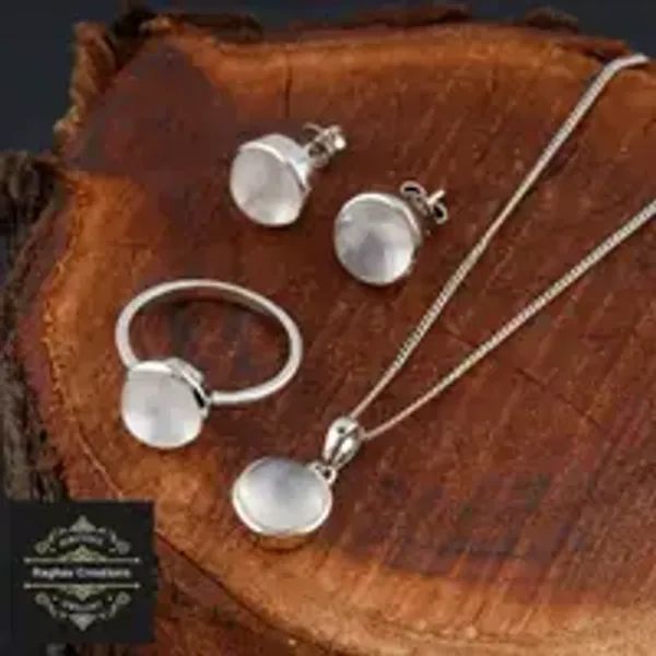 Moon_Stone_Natural_Gem_Stone_Silver__(_Pendent_Ring_Tops_)_For_Women